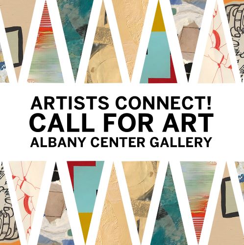 Call for Art image with small cut outs of previously submitted works.