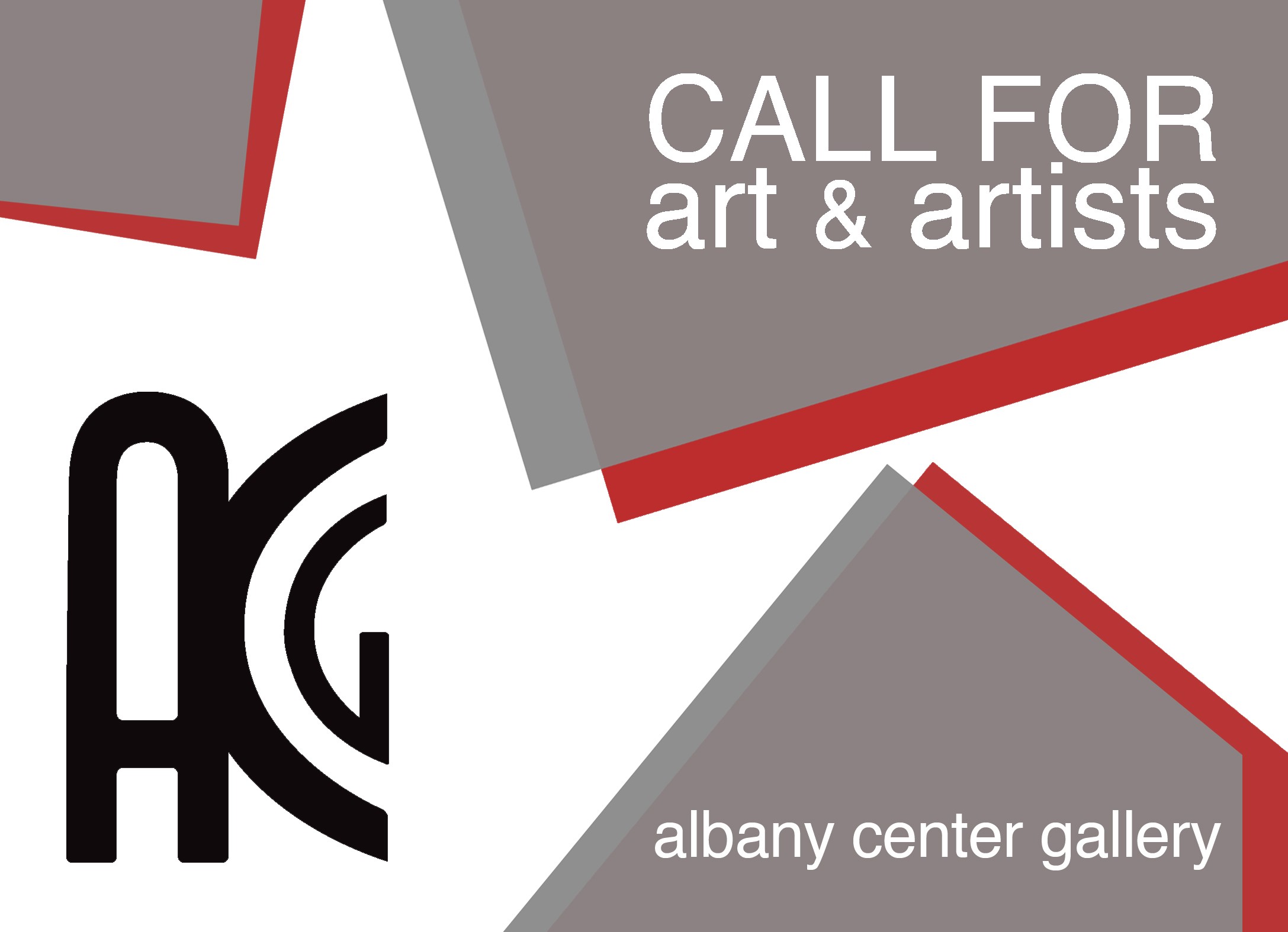 Annual Call for Art Logo. Looks like glass breaking and the ACG logo was underneath.