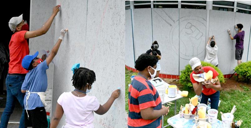 mural in progress